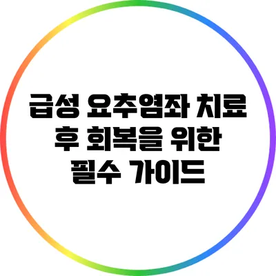 급성 요추염좌 치료 후 회복을 위한 필수 가이드