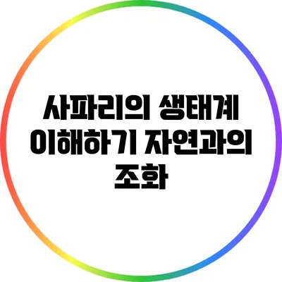 사파리의 생태계 이해하기: 자연과의 조화