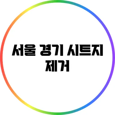 서울 경기 시트지 제거