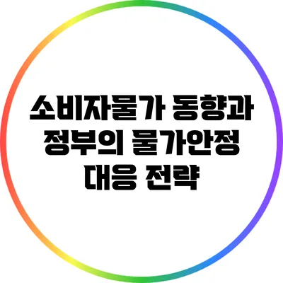 소비자물가 동향과 정부의 물가안정 대응 전략