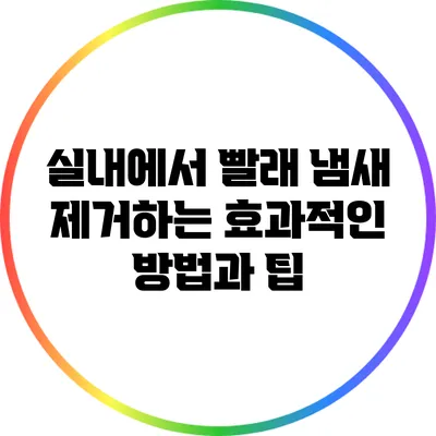 실내에서 빨래 냄새 제거하는 효과적인 방법과 팁