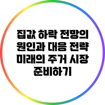 집값 하락 전망의 원인과 대응 전략: 미래의 주거 시장 준비하기