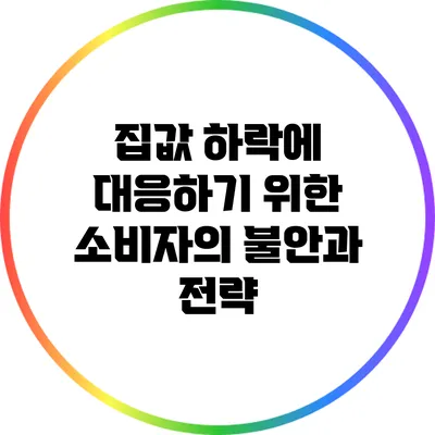 집값 하락에 대응하기 위한 소비자의 불안과 전략