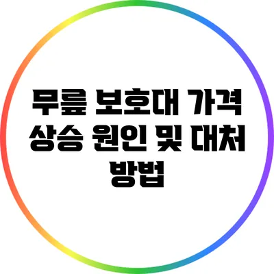무릎 보호대 가격 상승 원인 및 대처 방법